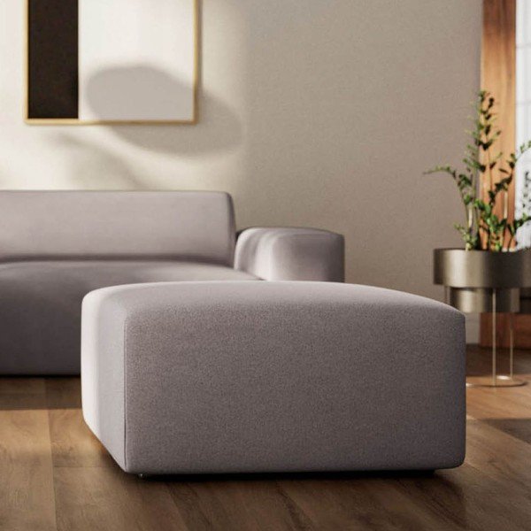 Siv žameten tabure Villet – Rodier-image-3