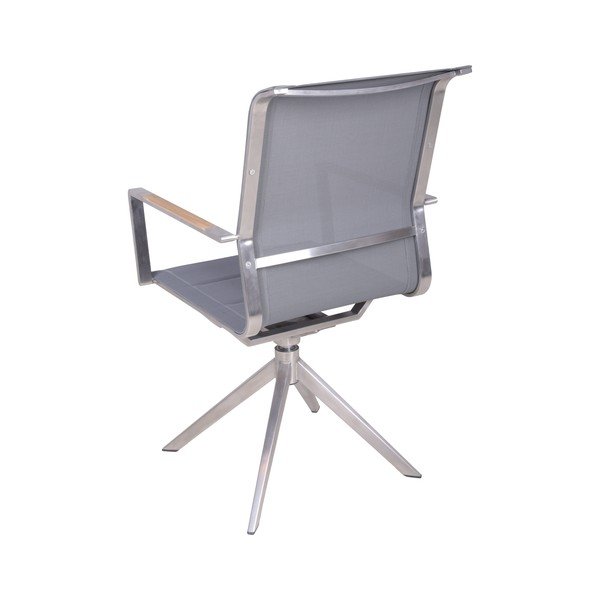 Siv kovinski vrtni stol Salida – Garden Pleasure-image-2