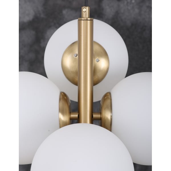 Bela/zlata viseča svetilka s steklenim senčnikom ø 15 cm Forte – Squid Lighting-image-3