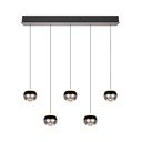 Črno-srebrna LED viseča svetilka Orbit – Trio Select