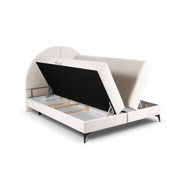 Bež boxspring postelja s prostorom za shranjevanje 180x200 cm Sunset - Cosmopolitan Design-image-4