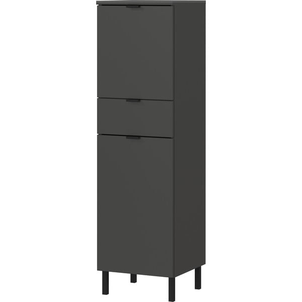 Antracitno siva visoka kopalniška omarica 34x120 cm Arcena – Germania-image-2