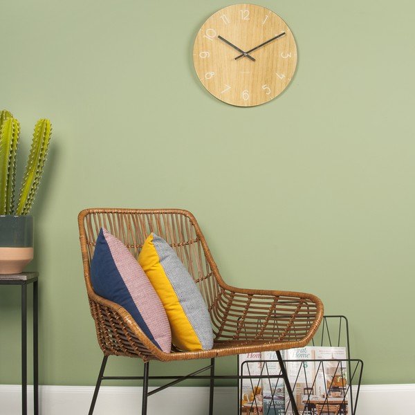Svetlo rjava Present Time Glass Wood Clock, ⌀ 40 cm-image-2