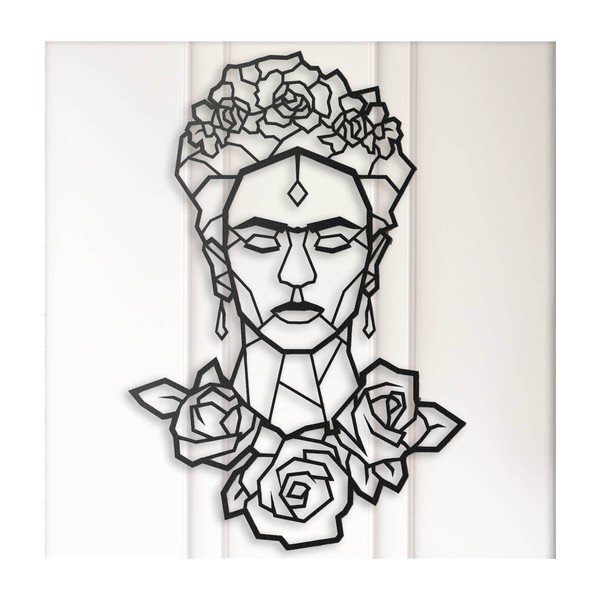 Črna stenska dekoracija Frida