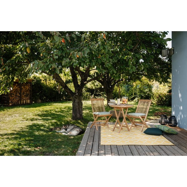 Vrtna jedilna miza iz tikovine Bonami Essentials Oviedo, ø 70 cm-image-1