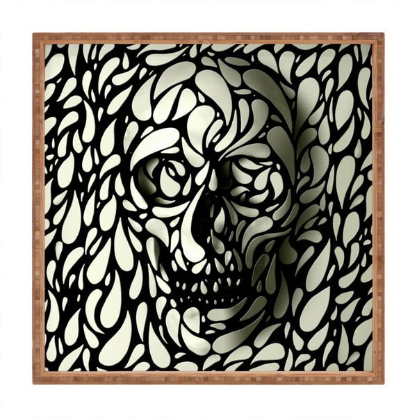 Lesen dekorativni servirni pladenj Skull, 40 x 40 cm