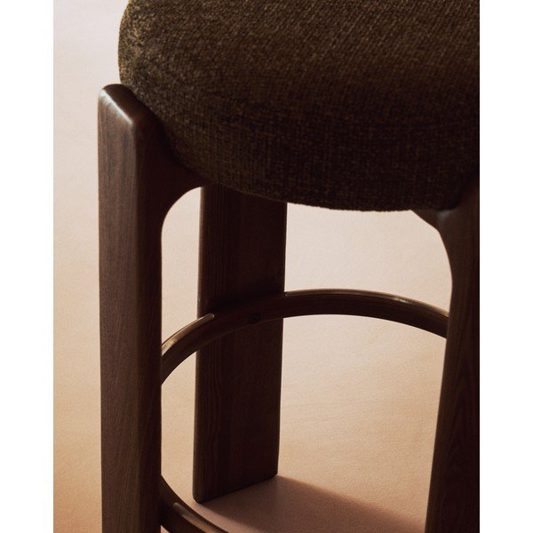 Barski stol iz masivnega jesena v zeleni in rjavi barvi (višina sedeža 75 cm) Granite – Kave Home-image-4