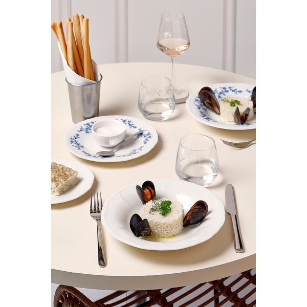 Bel/moder jušni porcelanast krožnik ø 23,5 cm Retro – BonBistro-image-3