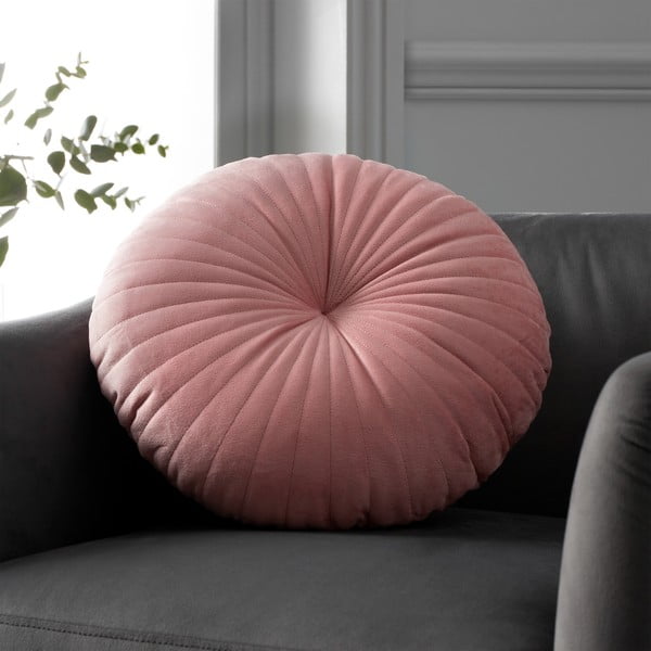 Žametna okrasna blazina ø 40 cm Round Soft Touch – Catherine Lansfield-image-1