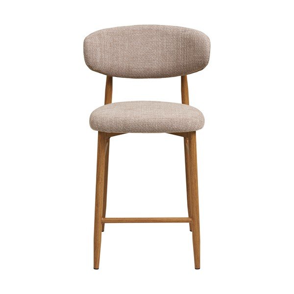 Bež/v naravni barvi oblazinjen barski stol (višina sedeža 65 cm) Levanto – House Nordic-image-2