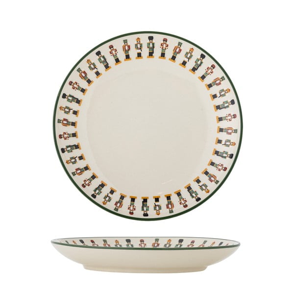 Kremno bel desertni lončen krožnik z božičnim motivom ø 16 cm Jolly – Bloomingville-image-4