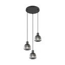 Črna viseča svetilka s steklenim senčilom ø 37 cm Tarifa – Trio