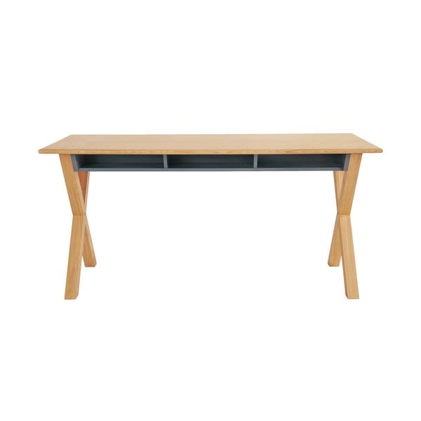 Pisalna miza s ploščo v hrastovem dekorju 70x160 cm Luca - Woodman