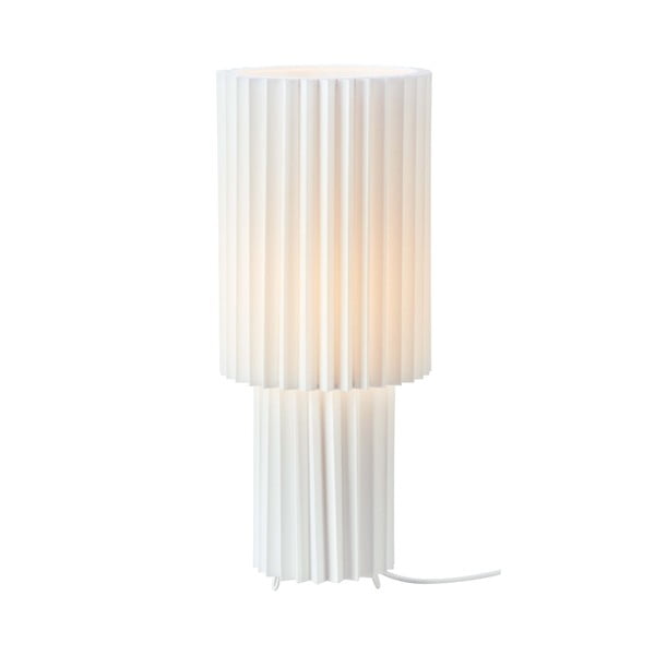 Bela namizna svetilka s tekstilnim senčilom (višina 45 cm) Catis – Markslöjd