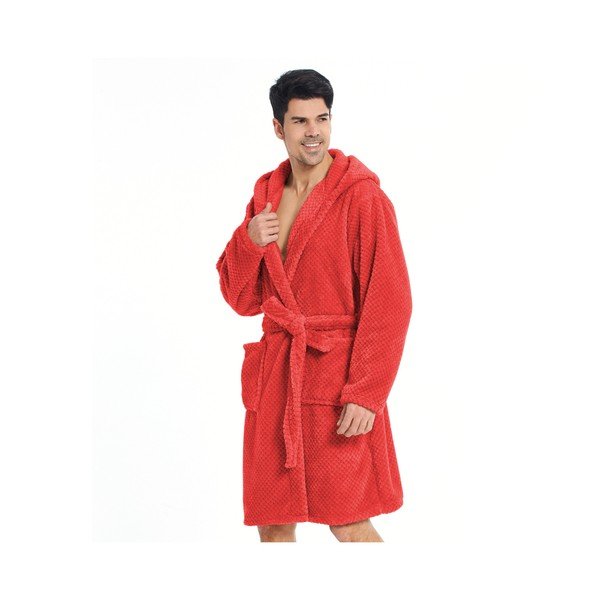 Rdeča unisex halja iz mikrovlaken DecoKing Sleepyhead, velikost S-image-1