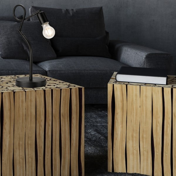 Črna namizna svetilka (višina 42 cm) Harry – LAMKUR-image-2