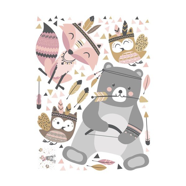 Otroške stenske nalepke Ambiance Bear Indian Sweet-image-2