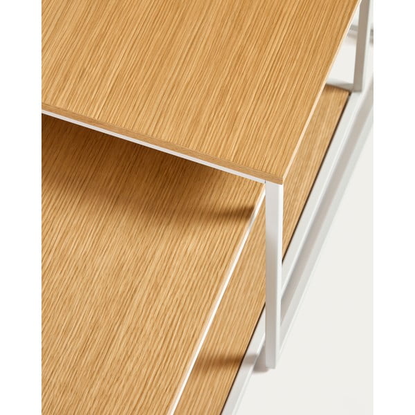 Mizice z mizno ploščo v hrastovem dekorju v svetli naravni barvi v kompletu 2 ks 50x100 cm Yoana – Kave Home-image-1