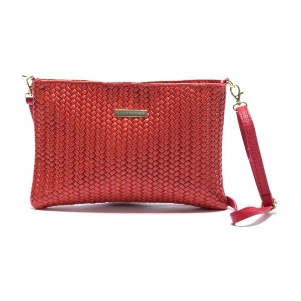 Rdeča usnjena torbica Isabella