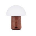 LED namizna svetilka v beli in temni naravni barvi (višina 12,5 cm) Alice Mushroom – Gingko