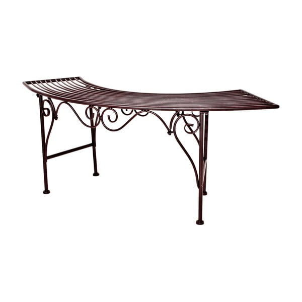 Črno-rjava kovinska vrtna klop Fuego – Garden Pleasure-image-3