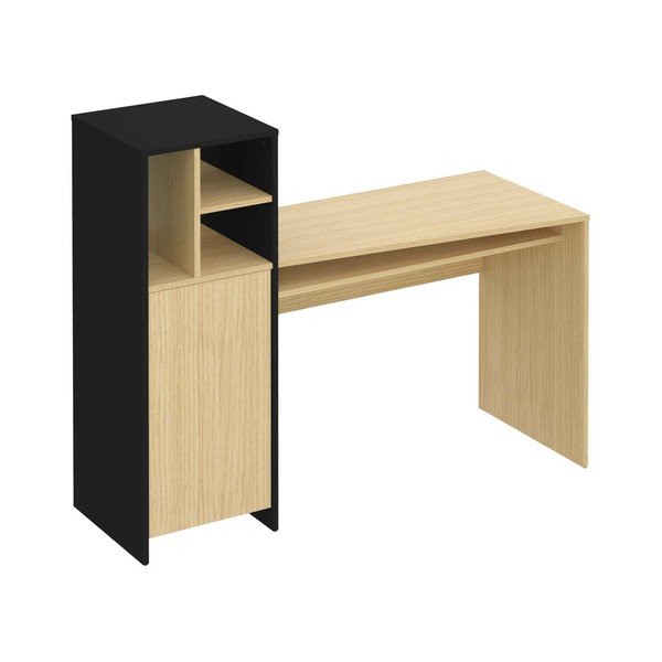 Delovna miza s ploščo v dekorju hrasta 130x50 cm Mitch - TemaHome-image-1