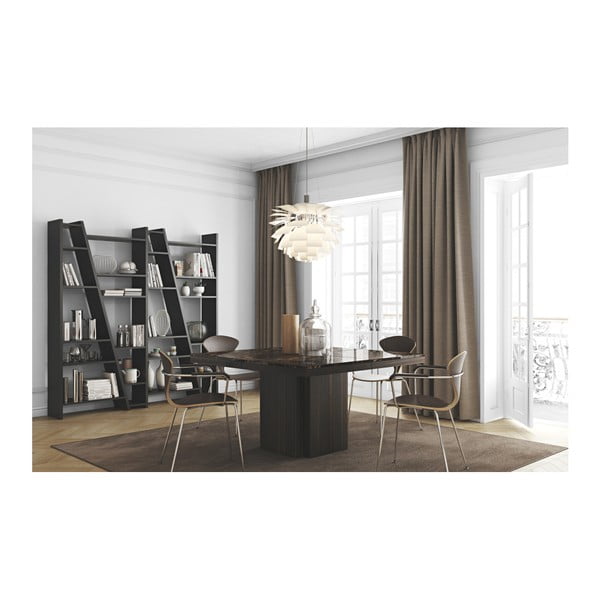 Mat črna knjižna omara TemaHome Delta-image-2