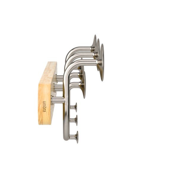 Bel aluminijast stenski obešalnik Melody - Umbra-image-3