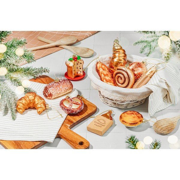 Steklen okrasek za jelko 3 cm Pastel de Nata – Sass & Belle-image-3