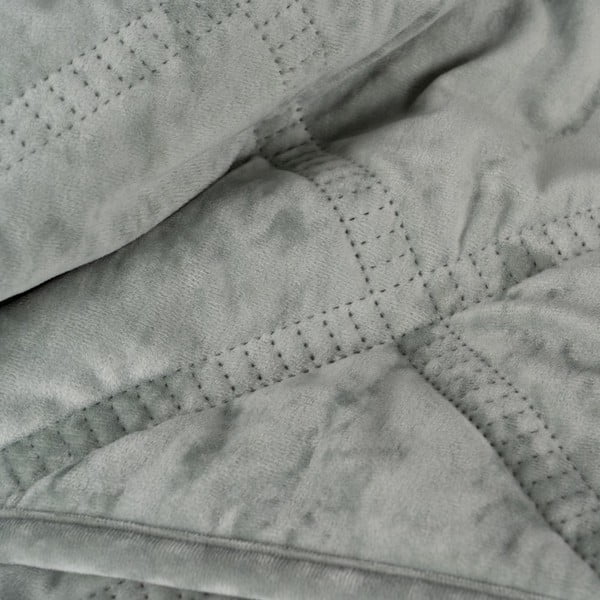 Prašno zeleno prešito pregrinjalo 230x260 cm – Ixia-image-2