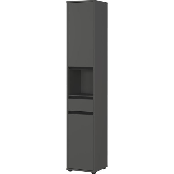 Antracitno siva visoka in ozka kopalniška omarica 33x181 cm Lemont – Germania-image-2
