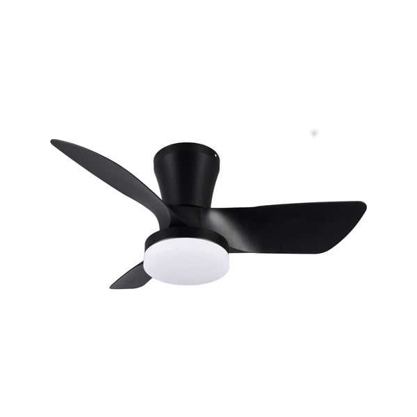 Črna LED stropna svetilka Randers – Trio