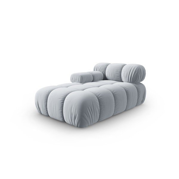 Svetlo moder žameten ležalnik (levi kot) Bellis – Micadoni Home-image-3