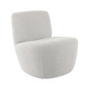 Bel fotelj iz tkanine bouclé Ada – Leitmotiv