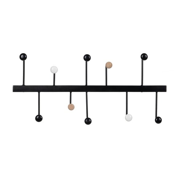 Črn kovinski stenski obešalnik – Ixia