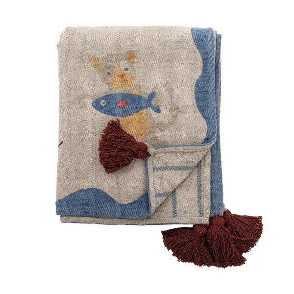 Otroška odeja iz recikliranega bombaža v naravni barvi 130x160 cm Mille – Bloomingville Mini