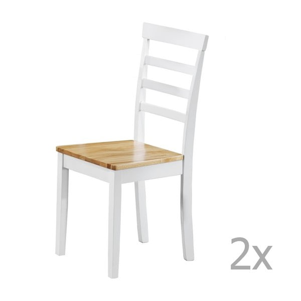 Komplet 2 belih jedilnih stolov Støraa Molly
