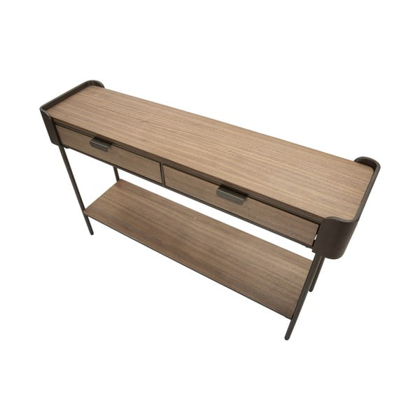 Rjava stranska mizica iz masivne jelke 31x120 cm Toronto – Mauro Ferretti-image-4