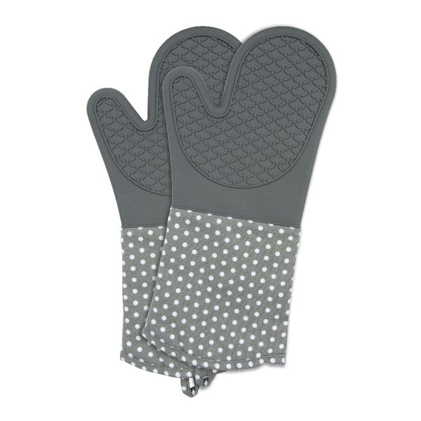 Komplet 2 sivih zaščitnih silikonskih rokavic za peko Wenko Oven