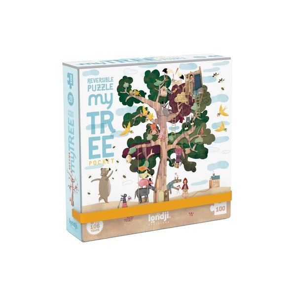 Londji žepni dvostranski puzzle drevo