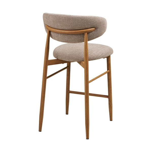 Bež/v naravni barvi oblazinjen barski stol (višina sedeža 65 cm) Levanto – House Nordic-image-3