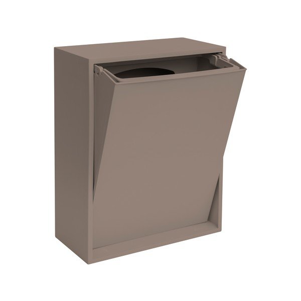 Svetlo rjav koš za smeti za ločevanje odpadkov/stenski iz reciklirane plastike Recycling Box – ReCollector