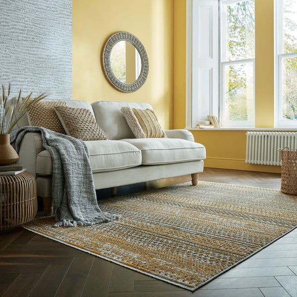 Gorčično rumena preproga 120x160 cm Camino – Flair Rugs-image-1