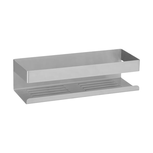 Srebrna kopalniška polica iz nerjavečega jekla v mat srebrni barvi Genova - Wenko-image-2