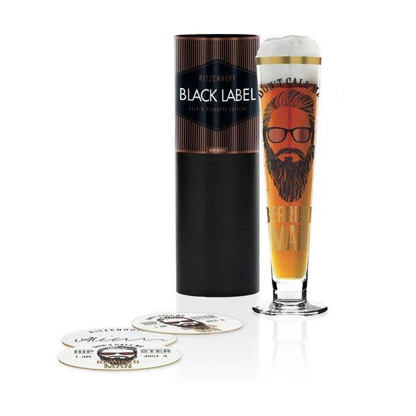 Komplet kozarcev za pivo iz kristalnega stekla in 5 podstavkov Ritzenhoff Alice Wilson, 385 ml-image-1