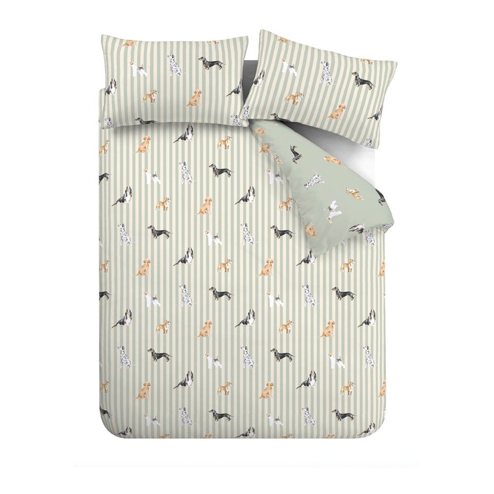 Enojna posteljnina Dog Stripe