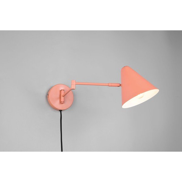 Oranžna stenska svetilka z upogljivo konstrukcijo z vtikačem ø 15 cm Cosima – Trio-image-3