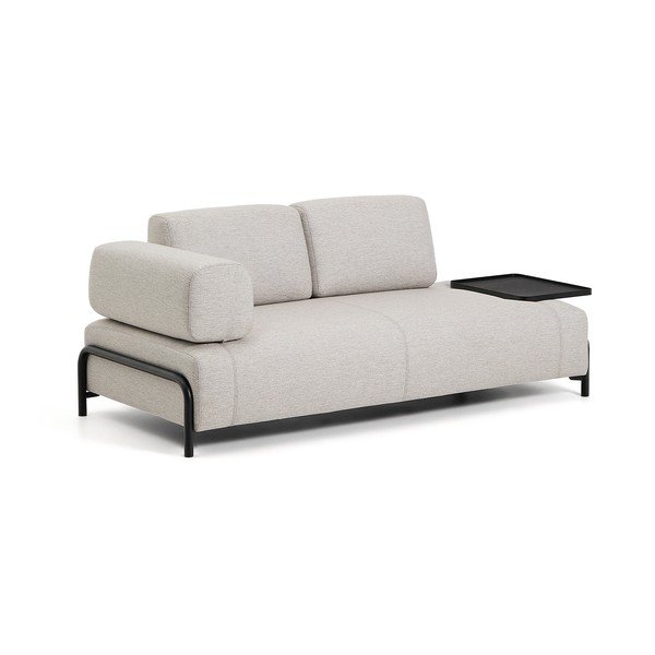 Sivo-bež sedežna garnitura 220 cm Compo – Kave Home-image-2