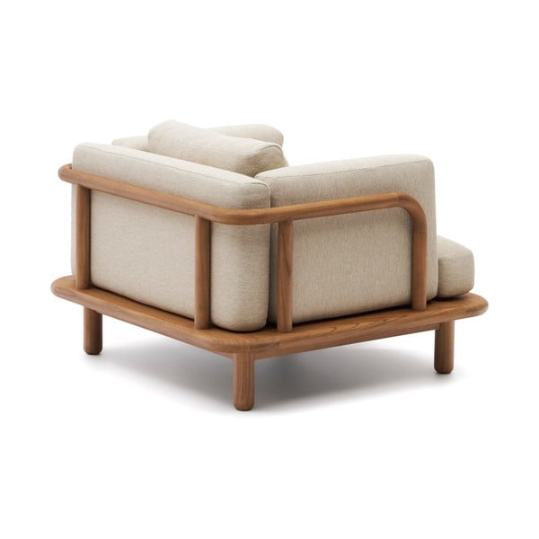 Bež/naraven vrtni fotelj iz masivnega lesa Turqueta – Kave Home-image-4