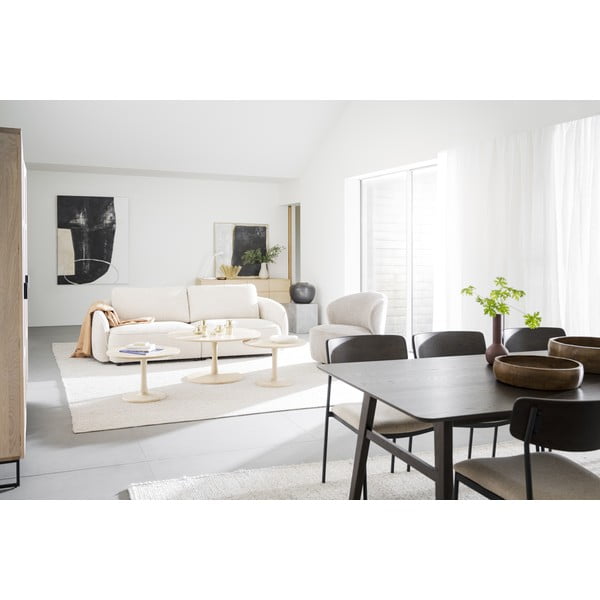 Okrogla mizica v hrastovem dekorju 60x60 cm Hobart – Rowico-image-3